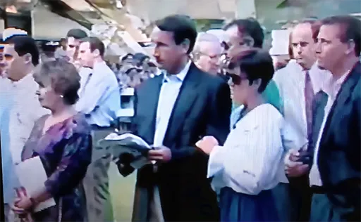 Mike (Coach K) and Mickie Krzyzewski handicapping Dehere’s Hopeful Stakes race in the Saratoga paddock in 1993.