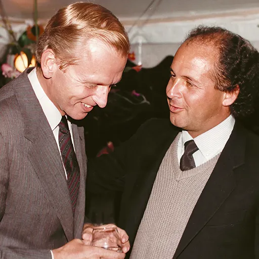 John Perrotta, general manager of Due Process Stables, is reporting to Brennan that his prized broodmare, It’s in the Air, just sold for a world record $4.6 million in 1984.