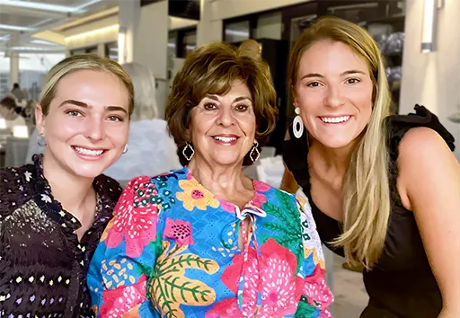Dolores Klein, the matriarch of a family that has been Brennan’s dear friends for fifty years; a patient, loyal manuscript reader and candid reviewer of countless iterations of this book is enjoying a night out with her amazing granddaughters Rebecka and Jessika in 2023.