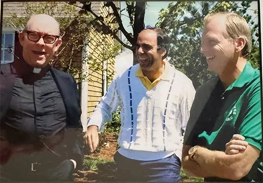 Father Boniface from St. Benedict’s fame (and my favorite teacher) gets permission from the Abbot to be Due Process Stable’s chaplain for Kentucky Derby weekend and wants to lead Brennan’s best friend, Ron Riccio, and him in a prayer for Fobby Forbes in 1986.